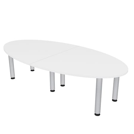 Skutchi Designs 45 in W, 96 in L, 29 in H, Engineered Wood Top, White HAR-OVL-46X93-PT-09